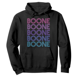 Retro Boone Name Lover Neon Gradient Typography Hoodie TS02 Black Print Your Wear
