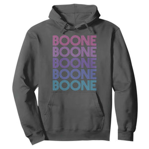 Retro Boone Name Lover Neon Gradient Typography Hoodie TS02 Dark Heather Print Your Wear