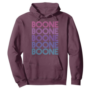 Retro Boone Name Lover Neon Gradient Typography Hoodie TS02 Maroon Print Your Wear
