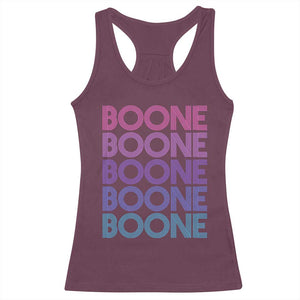 Retro Boone Name Lover Neon Gradient Typography Racerback Tank Top TS02 Maroon Print Your Wear