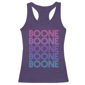 Retro Boone Name Lover Neon Gradient Typography Racerback Tank Top TS02 Purple Print Your Wear