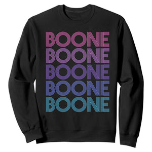 Retro Boone Name Lover Neon Gradient Typography Sweatshirt TS02 Black Print Your Wear