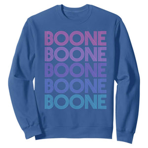 Retro Boone Name Lover Neon Gradient Typography Sweatshirt TS02 Royal Blue Print Your Wear