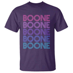 Retro Boone Name Lover Neon Gradient Typography T Shirt TS02 Purple Print Your Wear