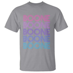 Retro Boone Name Lover Neon Gradient Typography T Shirt TS02 Sport Gray Print Your Wear
