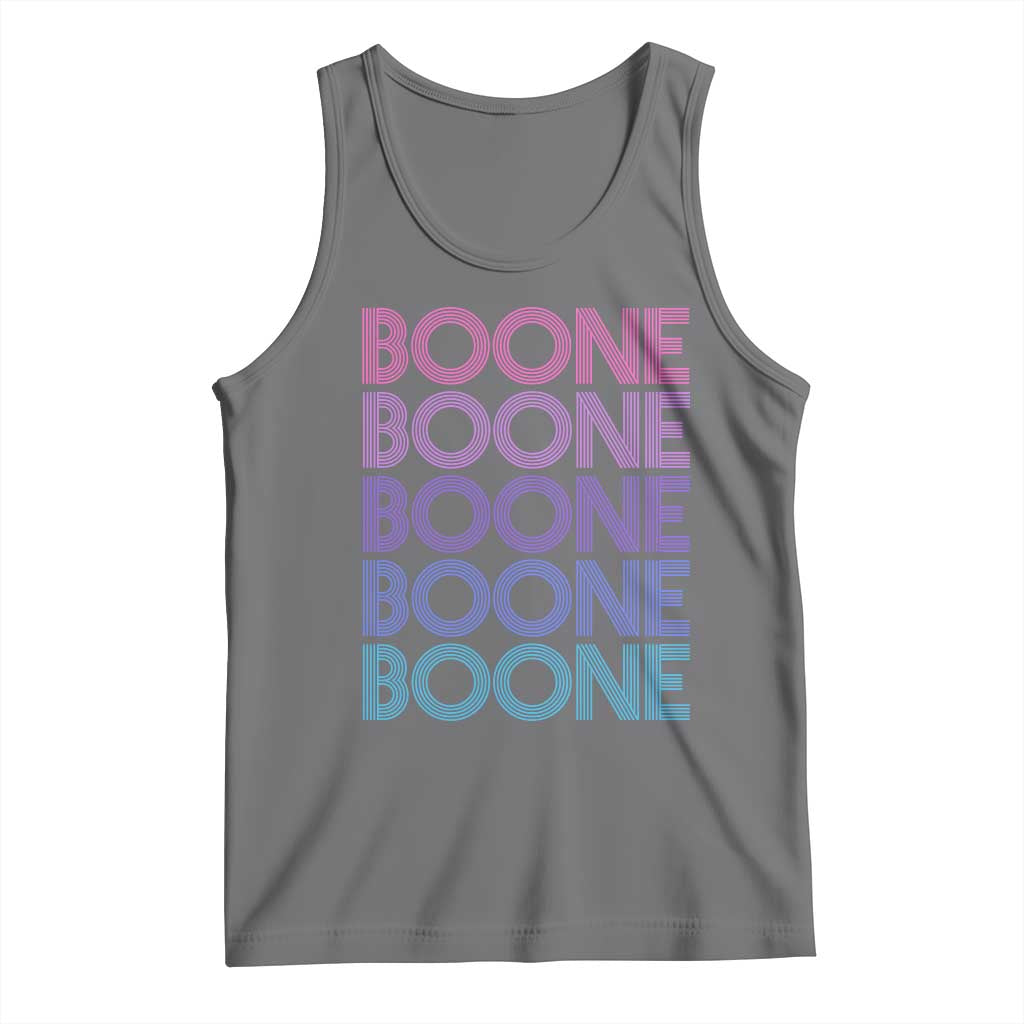 Retro Boone Name Lover Neon Gradient Typography Tank Top TS02 Black Heather Print Your Wear
