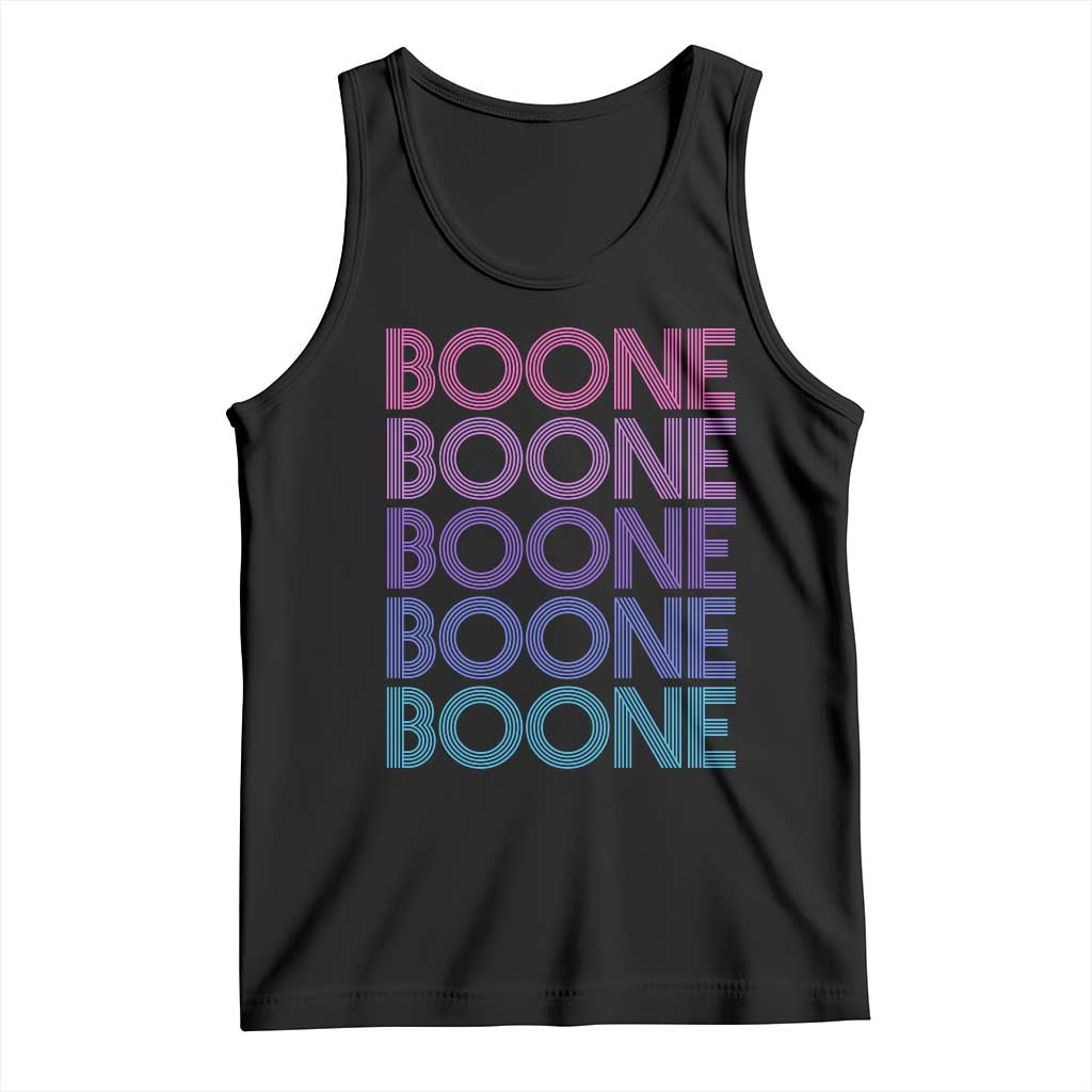 Retro Boone Name Lover Neon Gradient Typography Tank Top TS02 Black Print Your Wear
