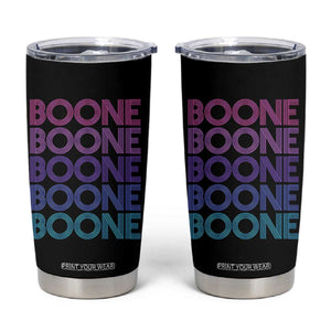 Retro Boone Name Lover Neon Gradient Typography Tumbler Cup TS02 Black Print Your Wear