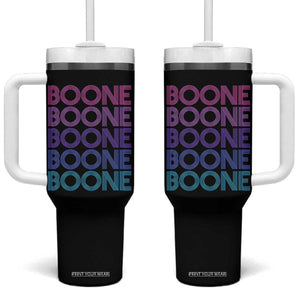 Retro Boone Name Lover Neon Gradient Typography Tumbler With Handle TS02 One Size: 40 oz Black Print Your Wear