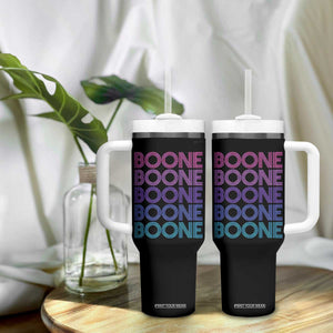 Retro Boone Name Lover Neon Gradient Typography Tumbler With Handle TS02 Print Your Wear