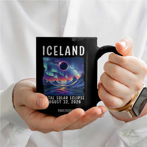 Iceland Total Solar Eclipse 2026 Aurora Coffee Mug Totality Northern Lights Astronomy Travel Gift TS02 Print Your Wear