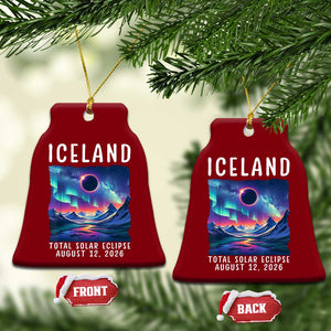 Iceland Total Solar Eclipse 2026 Aurora Ceramic Ornament Totality Northern Lights Astronomy Travel Gift TS02 Print Your Wear