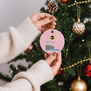 Cute Cartoon Puffins 2026 Total Solar Eclipse Ceramic Ornament August 12 Totality Funny Astronomy Gift TS02 1pc Light Pink Print Your Wear
