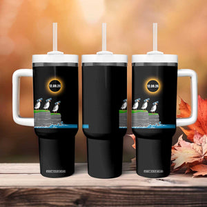 Cute Cartoon Puffins 2026 Total Solar Eclipse Tumbler With Handle August 12 Totality Funny Astronomy Gift TS02 Print Your Wear