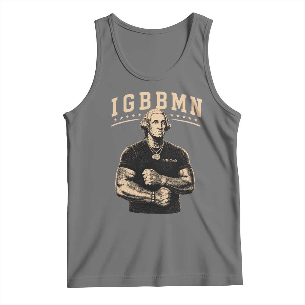IGBBMN Buff George Washington Parody Tank Top It’s Gonna Be Bad Funny Ironic Patriotic Founding Father TS02 Black Heather Print Your Wear