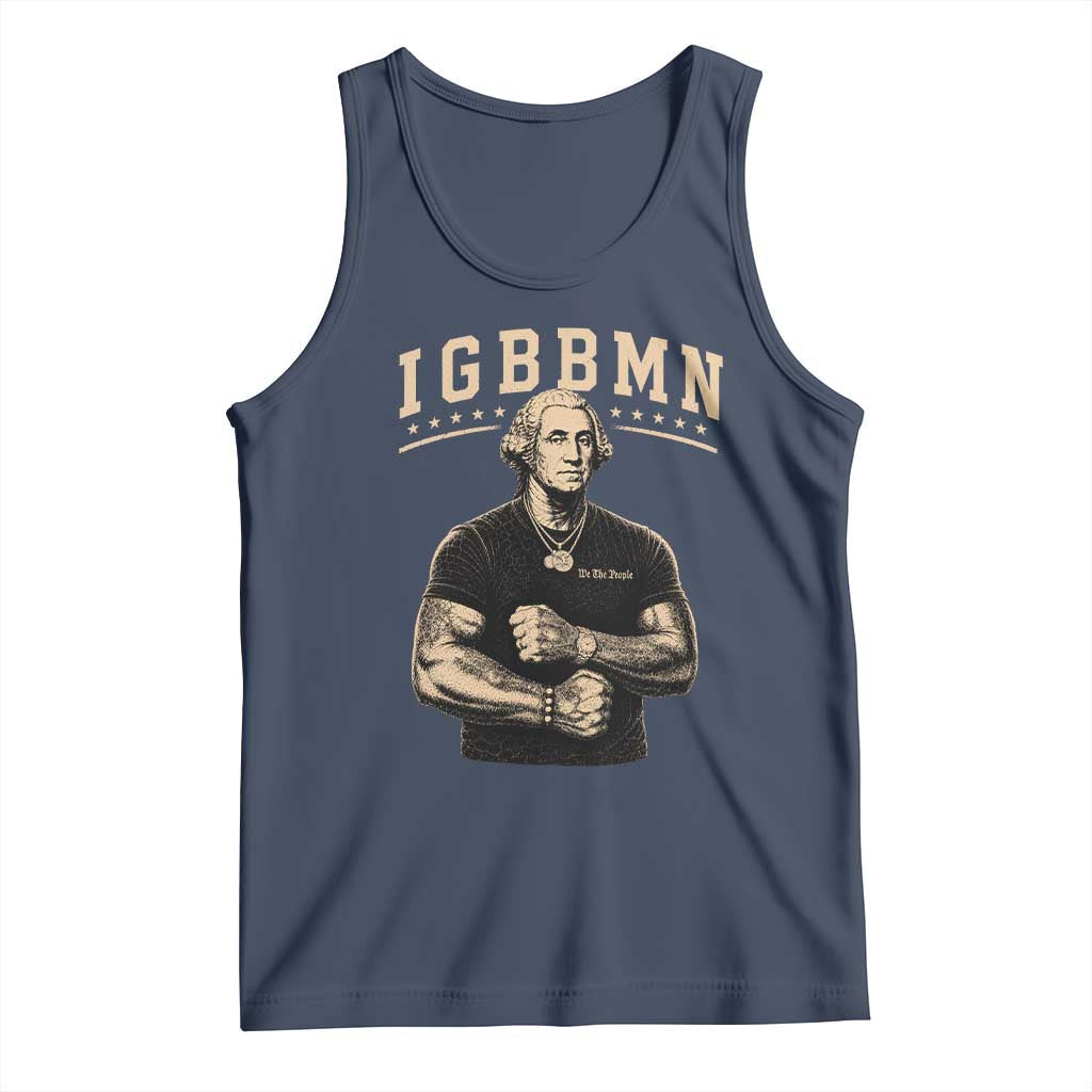 IGBBMN Buff George Washington Parody Tank Top It’s Gonna Be Bad Funny Ironic Patriotic Founding Father TS02 Navy Print Your Wear