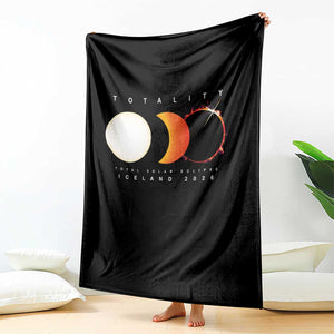 Iceland Total Solar Eclipse 2026 Totality Throw Blanket Travel Souvenir Astronomy Geek Gift TS02 Print Your Wear