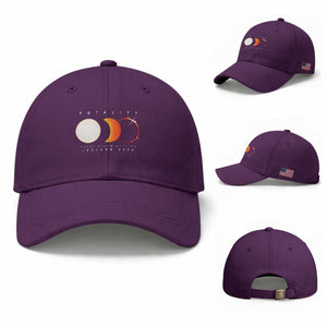 Iceland Total Solar Eclipse 2026 Totality Baseball Cap Travel Souvenir Astronomy Geek Gift TS02 Baseball Cap Universal Fit Purple Print Your Wear
