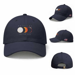 Iceland Total Solar Eclipse 2026 Totality Baseball Cap Travel Souvenir Astronomy Geek Gift TS02 Baseball Cap Universal Fit Navy Print Your Wear