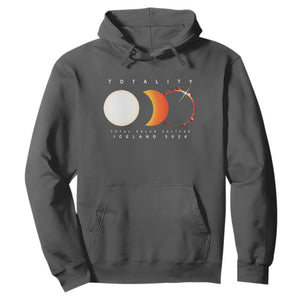 Iceland Total Solar Eclipse 2026 Totality Hoodie Travel Souvenir Astronomy Geek Gift TS02 Dark Heather Print Your Wear