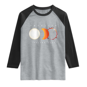 Iceland Total Solar Eclipse 2026 Totality Raglan Shirt Travel Souvenir Astronomy Geek Gift TS02 Heather Gray Black Print Your Wear