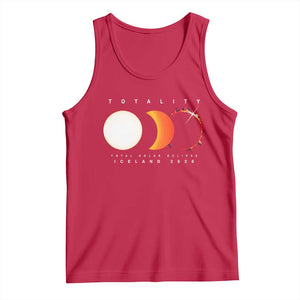 Iceland Total Solar Eclipse 2026 Totality Tank Top Travel Souvenir Astronomy Geek Gift TS02 Red Print Your Wear