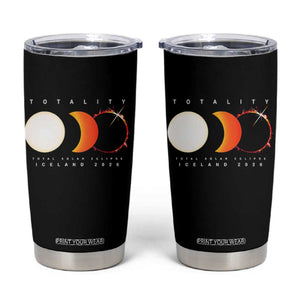 Iceland Total Solar Eclipse 2026 Totality Tumbler Cup Travel Souvenir Astronomy Geek Gift TS02 Black Print Your Wear