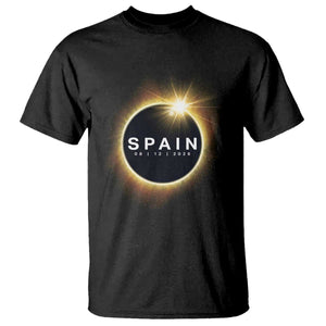 Spain Total Solar Eclipse 2026 T Shirt Path of Totality Astronomy Gift TS02 Black Print Your Wear