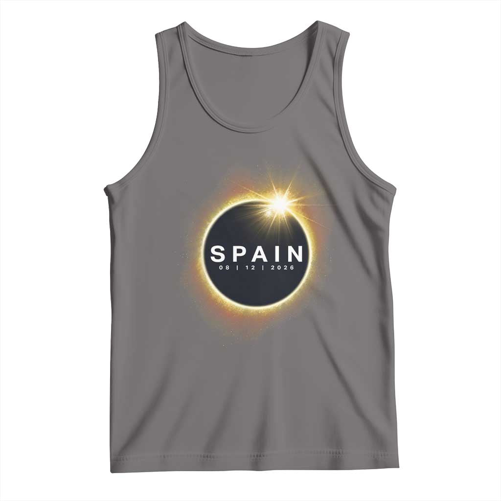 Spain Total Solar Eclipse 2026 Tank Top Path of Totality Astronomy Gift TS02 Deep Heather Print Your Wear