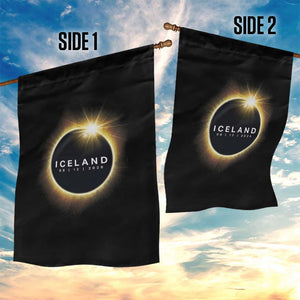 Iceland Total Solar Eclipse 2026 Garden Flag Path of Totality Astronomy Gift TS02 Print Your Wear