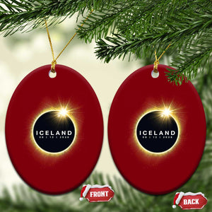 Iceland Total Solar Eclipse 2026 Ceramic Ornament Path of Totality Astronomy Gift TS02 Print Your Wear