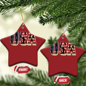 USA American Flag Basketball Christmas Ornament For Sports Enthusiast TS02 Star Red Print Your Wear