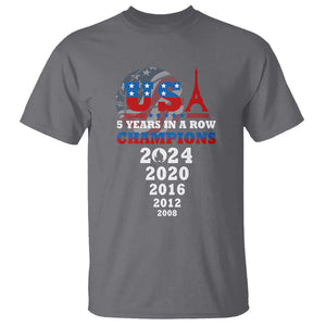 USA American Flag Basketball T Shirt 5 Years In A Row Champions 2024 TS02 Charcoal Print Your Wear