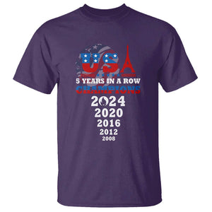 USA American Flag Basketball T Shirt 5 Years In A Row Champions 2024 TS02 Purple Print Your Wear