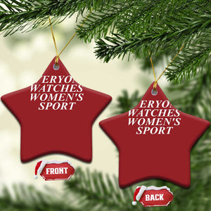 Everyone Watches Womens Sport Christmas Ornament TS02 Star Red Print Your Wear