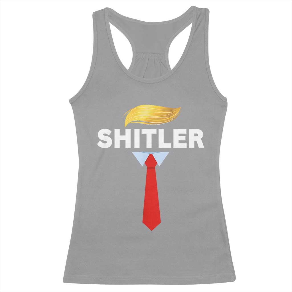 Funny Political Satire Racerback Tank Top Sarcastic Political Parody TS02 Sport Gray Print Your Wear
