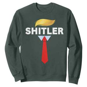 Funny Political Satire Sweatshirt Sarcastic Political Parody TS02 Dark Forest Green Print Your Wear