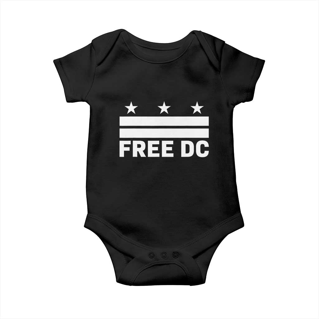 Free DC Baby Onesie Defend Washington D.C. Statehood Politics TS02 Black Print Your Wear