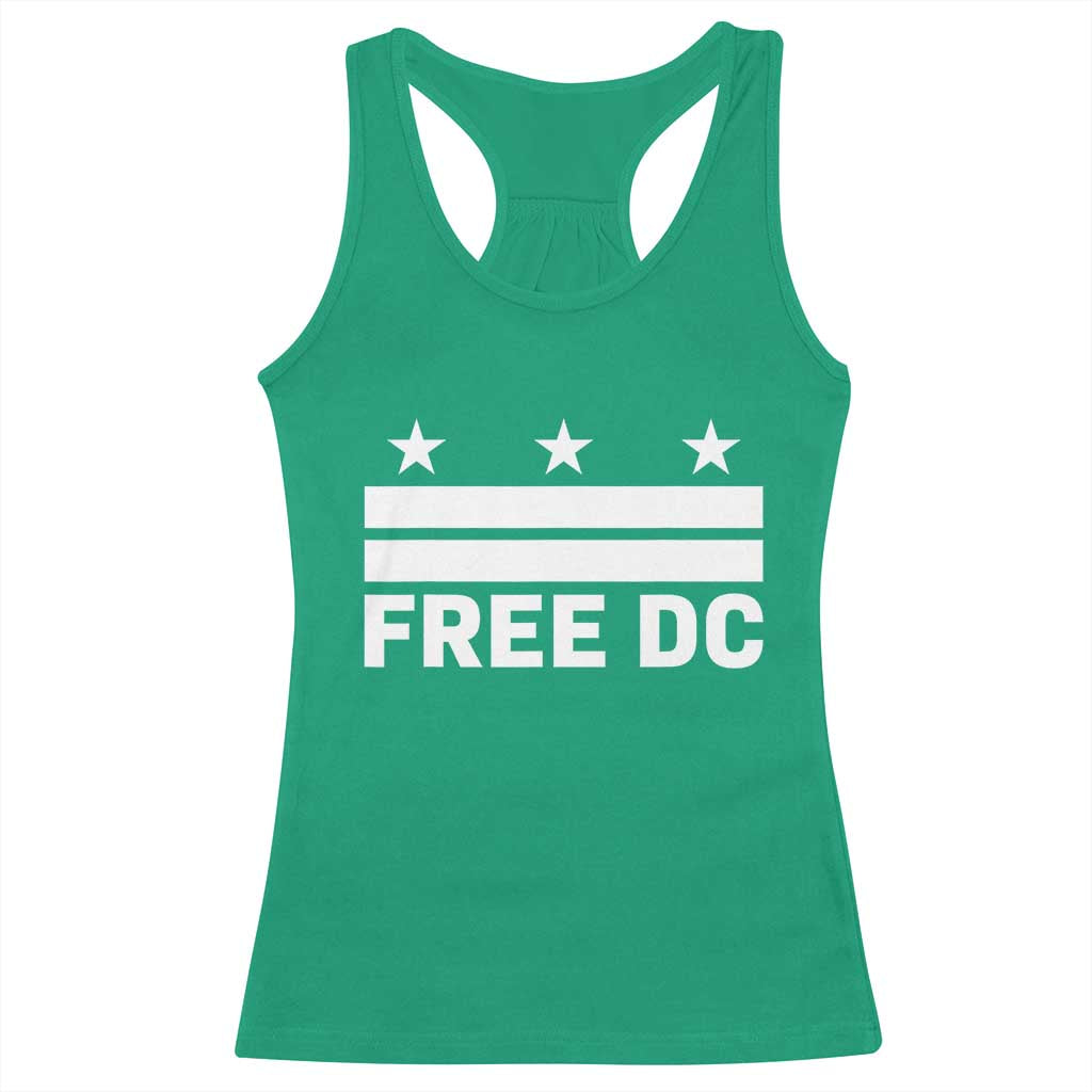 Free DC Racerback Tank Top Defend Washington D.C. Statehood Politics TS02 Irish Green Print Your Wear
