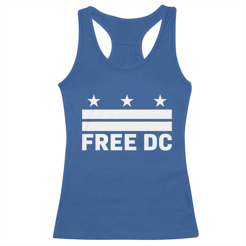 Free DC Racerback Tank Top Defend Washington D.C. Statehood Politics TS02 Royal Blue Print Your Wear