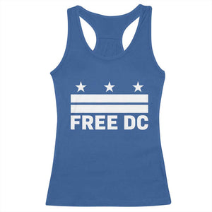 Free DC Racerback Tank Top Defend Washington D.C. Statehood Politics TS02 Royal Blue Print Your Wear