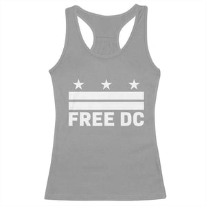 Free DC Racerback Tank Top Defend Washington D.C. Statehood Politics TS02 Sport Gray Print Your Wear