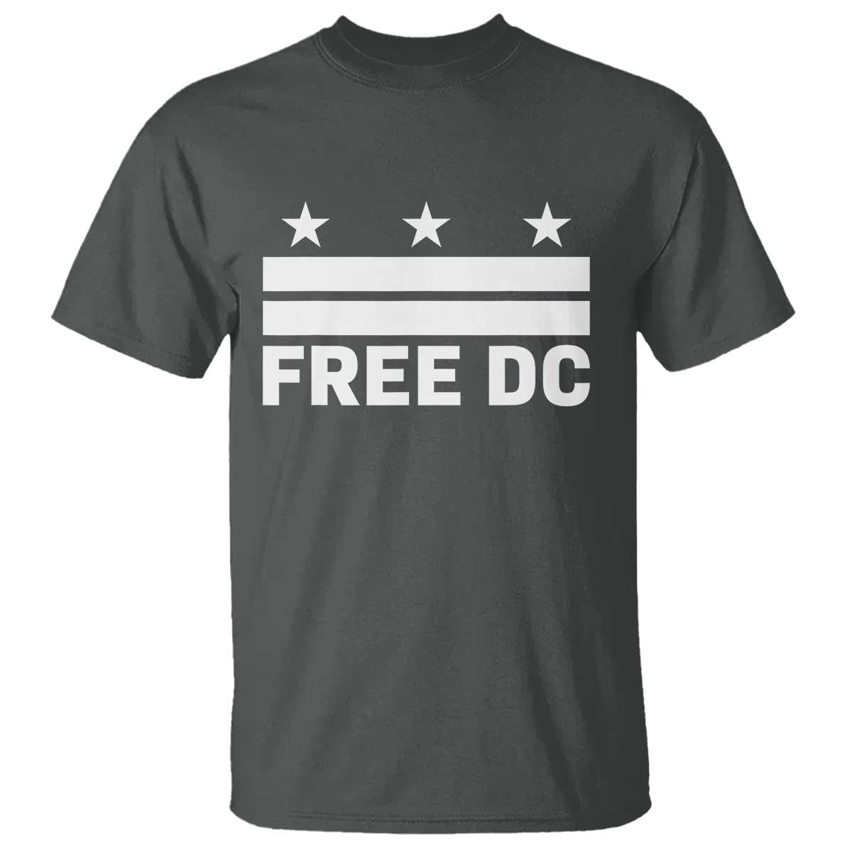 Free DC T Shirt Defend Washington D.C. Statehood Politics TS02 Dark Heather Print Your Wear