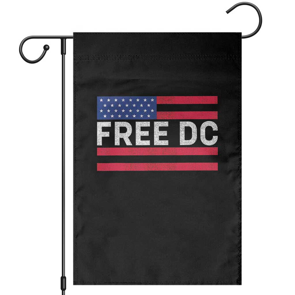 Free DC Patriotic Garden Flag Defend Washington D.C. Statehood American Flag TS02 Black Print Your Wear