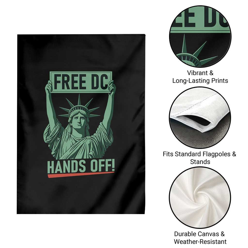 Free DC Hands Off Garden Flag Statue of Liberty for Washington D.C. Rights TS02 Print Your Wear
