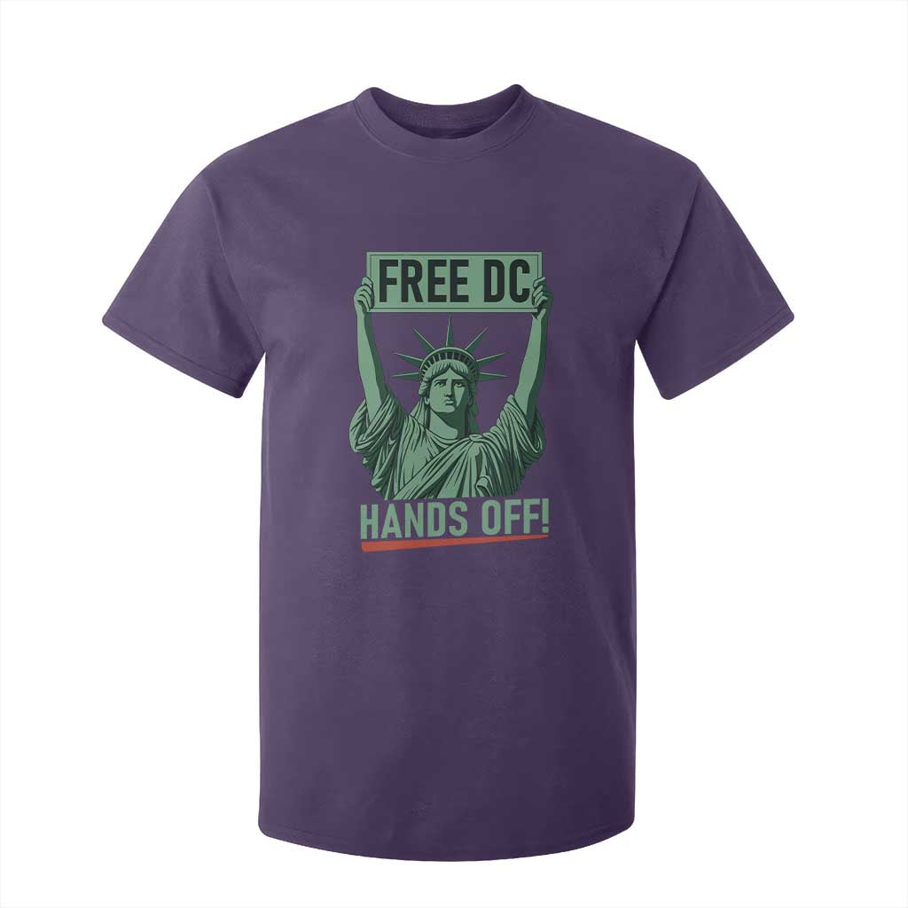 Free DC Hands Off T Shirt For Kid Statue of Liberty for Washington D.C. Rights TS02 Purple Print Your Wear
