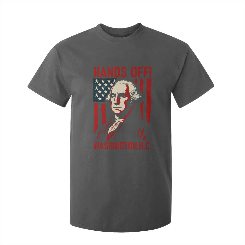 Hands Off DC Patriotic T Shirt For Kid George Washington American Flag TS02 Dark Heather Print Your Wear
