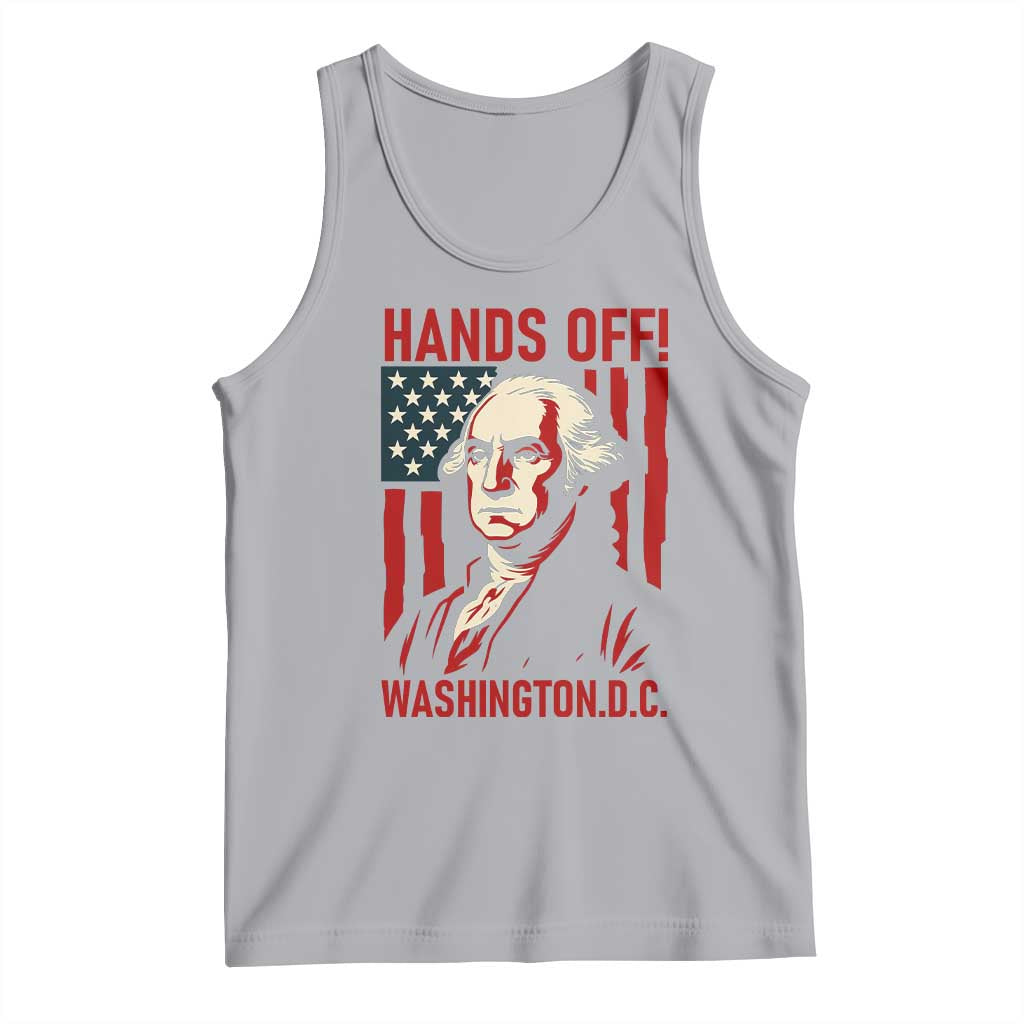 Hands Off DC Patriotic Tank Top George Washington American Flag TS02 Athletic Heather Print Your Wear