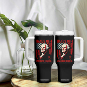 Hands Off DC Patriotic Tumbler With Handle George Washington American Flag TS02 Print Your Wear