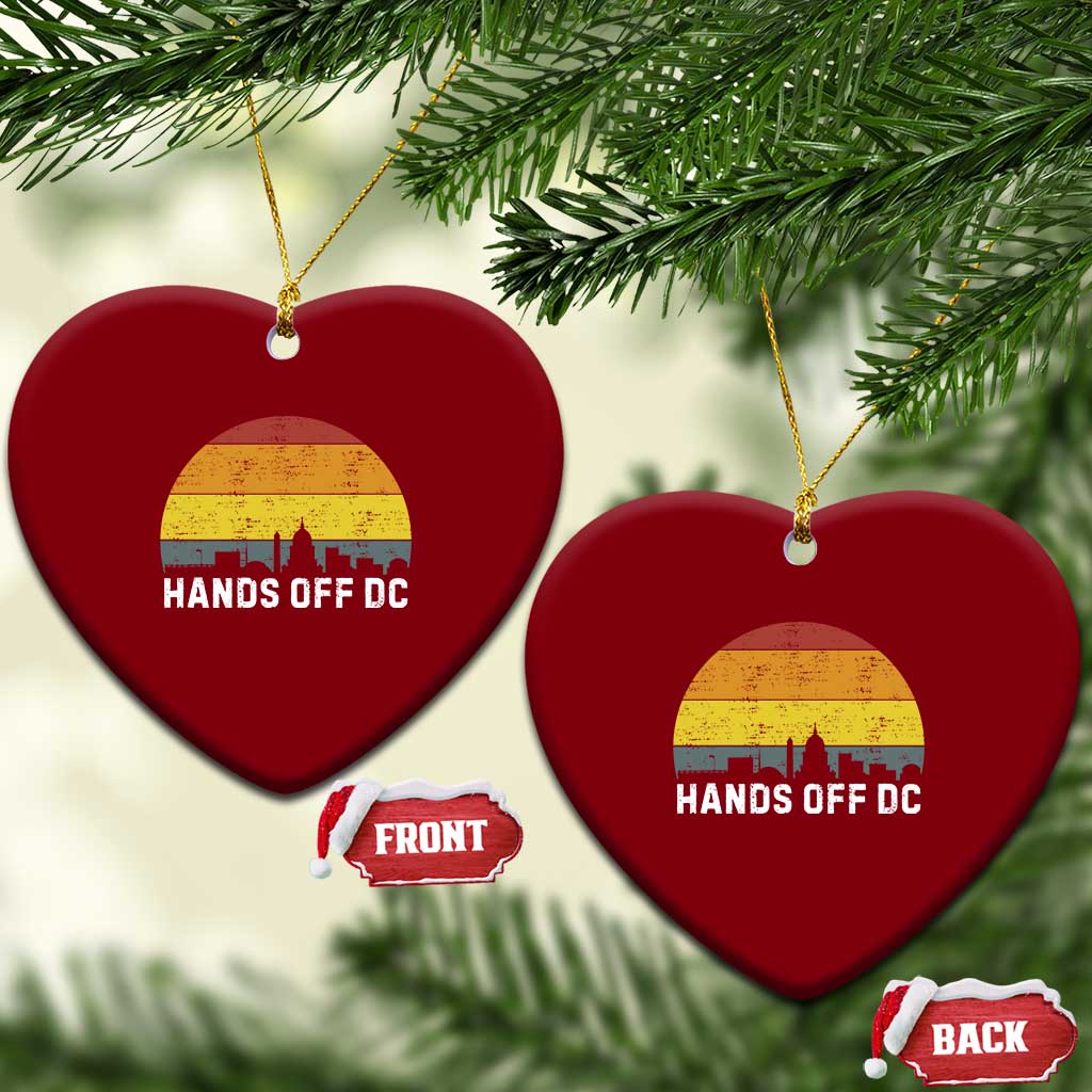 Hands Off DC Ceramic Ornament Retro Washington D.C. Skyline TS02 Print Your Wear